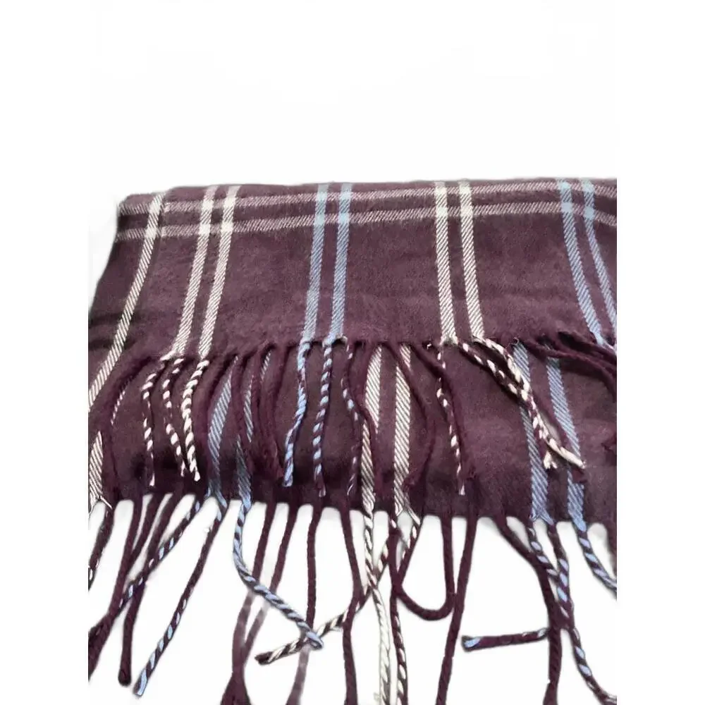 Cejon Cozy Purple Plaid Scarf Made in Italy